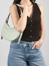 Schoudertas Saffiano Miniprix Groen saffiano F8583-vue-porte